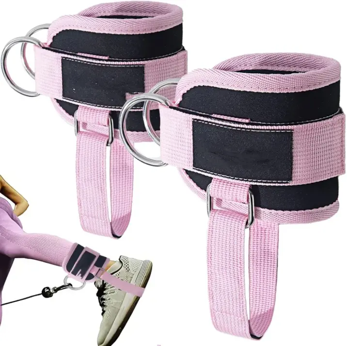 Ankle Straps for Cable Machines Kickbacks - Adjustable Comfort Ankle Cable Attachments for Gym Ankle Cuff Cable Machine Glute Kickback Straps -glute kickback,cable machine gym foot leg,Durable Ankle Support