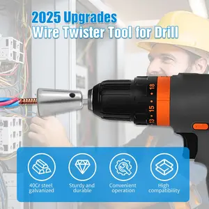 1pc Wire Twisting Tool Quick Twist Drill Driver Electrical Tool, Multi-Tool Cable Connector, Upgraded for Drilling Industry, 9-22mm Hex Handle