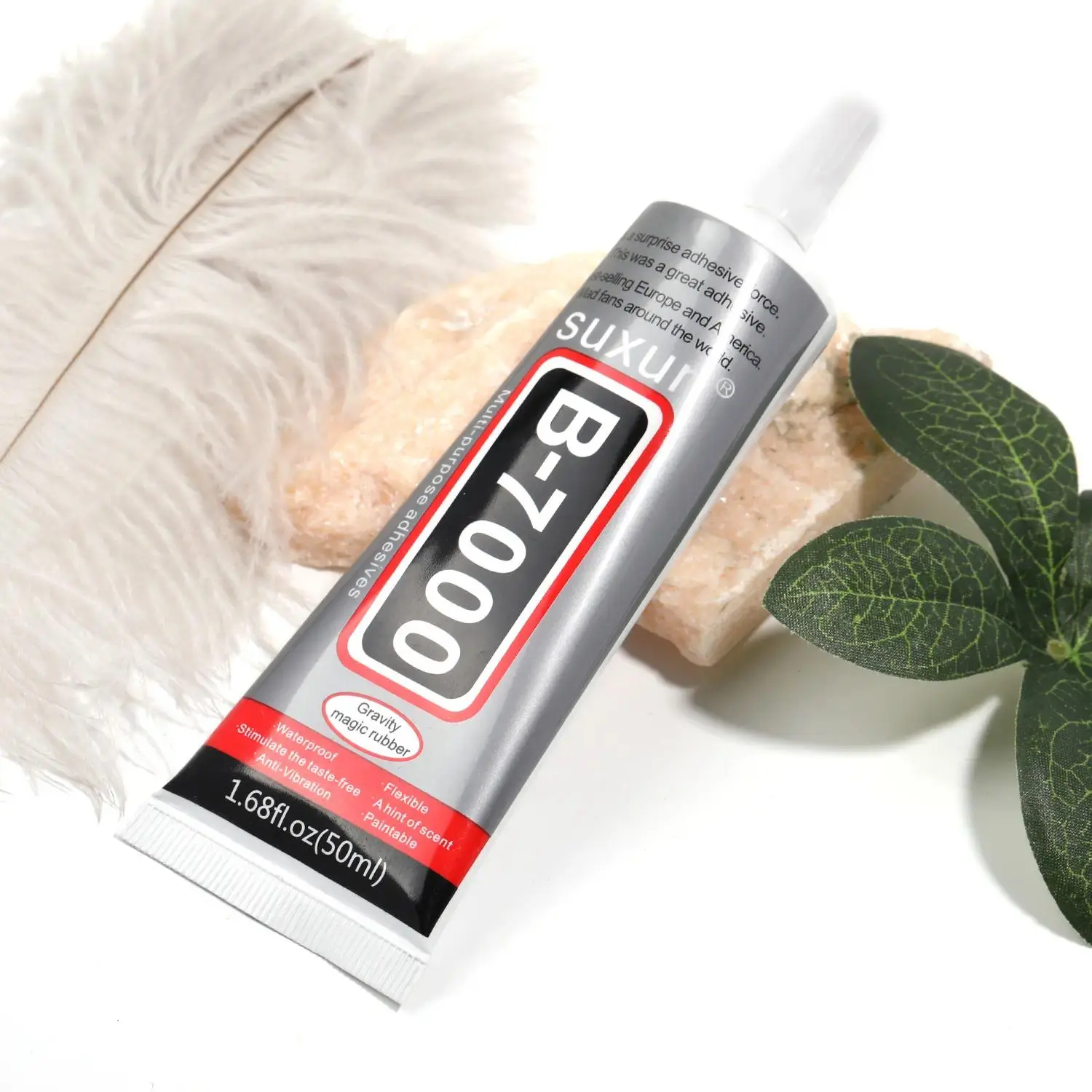 【G26】B7000 Glue with Rhinestone Applicator Kit, Clear B-7000 Glue with Precision Tip Art Dotting Stylus Pens Super Glue Adhesive for Phones Repair Jewelry Bead Nail Crafts DIY (50ML/ 1.68fl.oz)