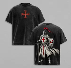 valentine shirts Crusader Knight Christian Knight Templar T-Shirt Vintage Washed, Crusader Armor of God Tee, Jesus Warrior Cross Graphic Shirt, Religious Faith Top, Christian Apparel Gift , Church Outfit