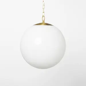 Milk Glass Ceiling Pendant Brass - Threshold designed with Studio McGee