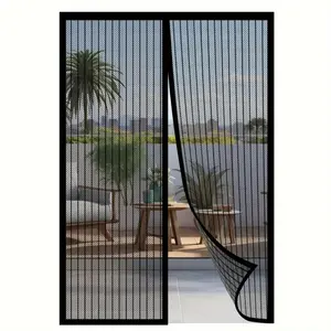 [Screen Door] Heavy-Duty Screen Door - Self-Sealing, Hands-Free Mesh for Insect Protection, Pet & Youngsters Friendly, Easy Installation with Strips, Durable Nylon Material, Bohemian Style, Hand Wash Only, Insect Barrier Door | Mesh Partition