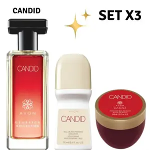 Candid Set x3 – Perfume, Deodorant & Body Cream Avon