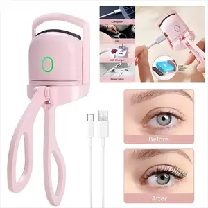 ✨ USB Rechargeable Heated Eyelash Curler Set｜2 Heating Modes｜Smart Constant Temperature Curling Essential｜Portable & Long-Lasting Hold