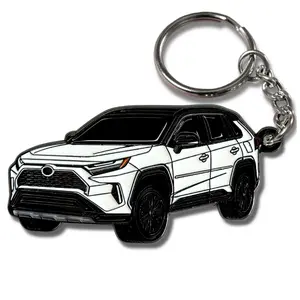 RAV4 TRD Keychain Accessories, Premium Metal Key Fob Cover for Toyota RAV4 Owners 2025, For SUV Enthusiasts & Adventure Seekers, Stylish Automotive Gift for Daily Carry