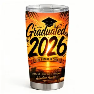 20oz Graduated 2026 The Future Is Ours Stainless Steel Tumbler， Tumbler with Lid Double Wall Vacuum Insulated Travel Mug， Coffee Cups With Lids， Perfect Gifts For Birthday Holidays