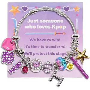 Kpop Bracelets Merch Gifts Toys Stuff Inspired Bracelets Friendship K_Pop Outfit Cosplay Costume Merchandise Jewelry Gifts for Fans Women Birthday Christmas Stocking