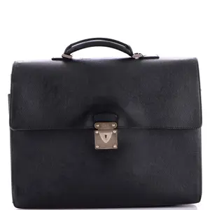 Pre-owned Louis Vuitton Leather Top Handle Bags Robusto 2 Briefcase Taiga by Rebag