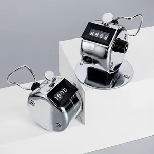 1pc 4-Digit Manual Metal Counter Point Counter 0-9999