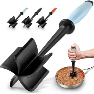 Ground Beef Chopper Tool Hamburger Smasher Tool - Meat Chopper For Ground Beef - Ground Meat Smasher - Ground Meat Chopper - Ground Beef Masher