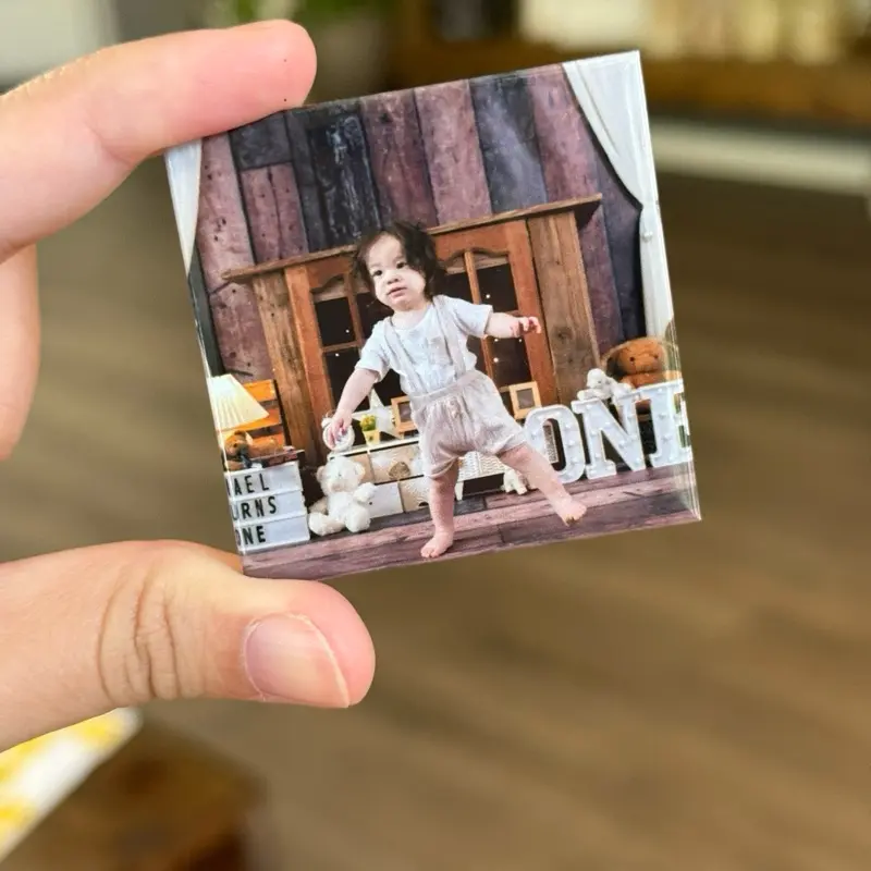 Personalized 2x2 Inch Photo Magnets - Custom Printed Keepsakes for Fridge, Office, Locker & More - Perfect for Wedding Favors, Baby Announcements & Graduation Gifts Decor