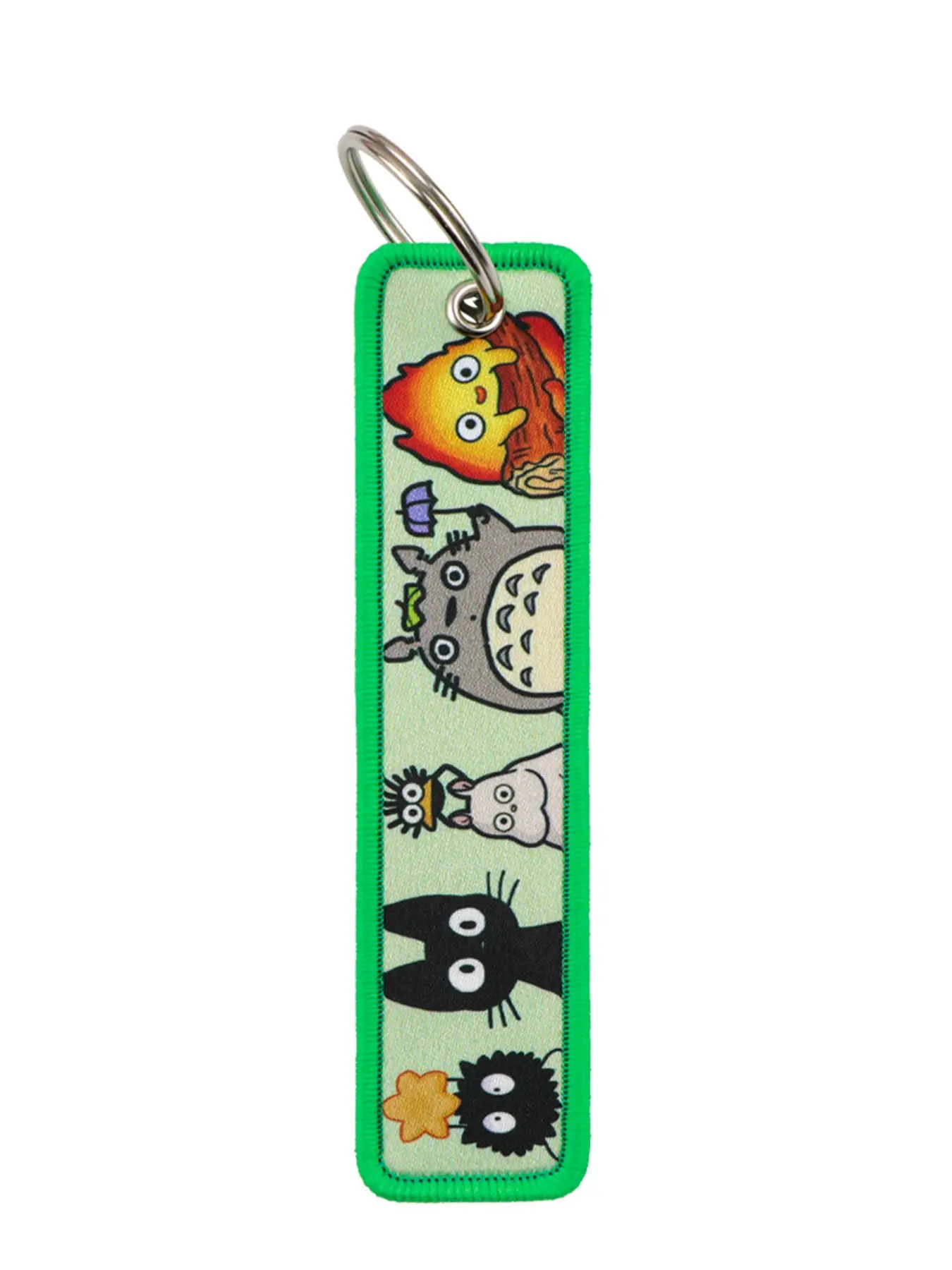 1pc Anime Character Embroidered Keychain, Cartoon Fun Design Car Key Ring, Backpack Decoration and Key Accessories, Casual Style, Keychain Kawaii