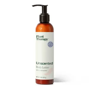 Plant Therapy Unscented Body Lotion with Aloe and Shea, Hydrating and Nourishing for All Skin Types, Made with Gentle Botanical Ingredients, 8 oz
