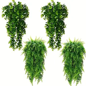Large artificial hanging ferns, suitable for decorating your home office, garden porch, weddings, anniversaries, and other special occasions, are an ideal choice for year-round display, House Plants Decor, Artificial Flowers For Outside