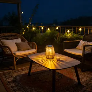 Solar Lantern,2/4 Pack Solar Garden Lanterns Outdoor Waterproof for Outside Rattan Lights Outdoor Patio Decoration for Table, Stairs, Garden,Yard,Porch,Trees,Lawn,Pathway