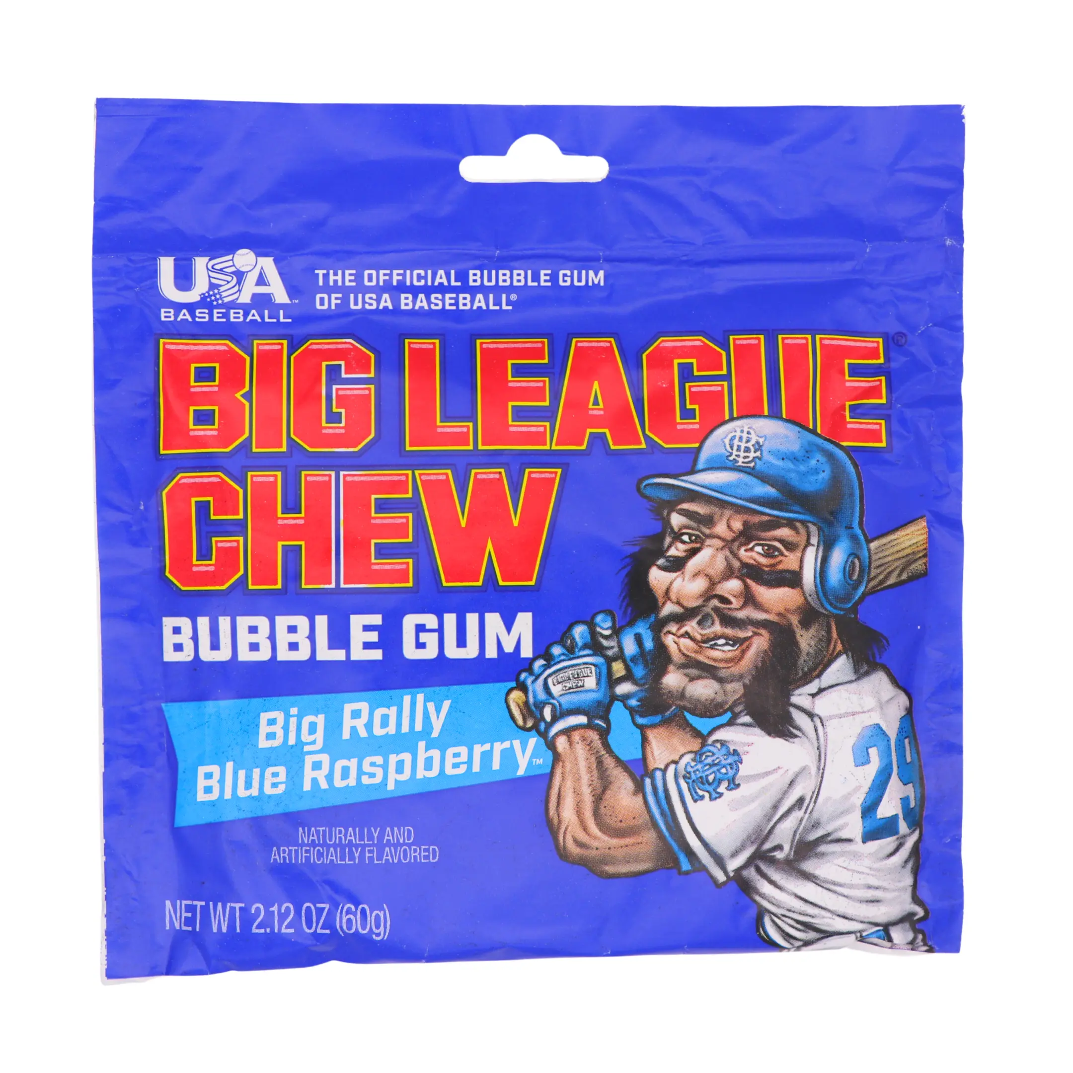 Big League Chew Big Rally Blue Raspberry | Shredded Bubble Gum | 2.12 oz