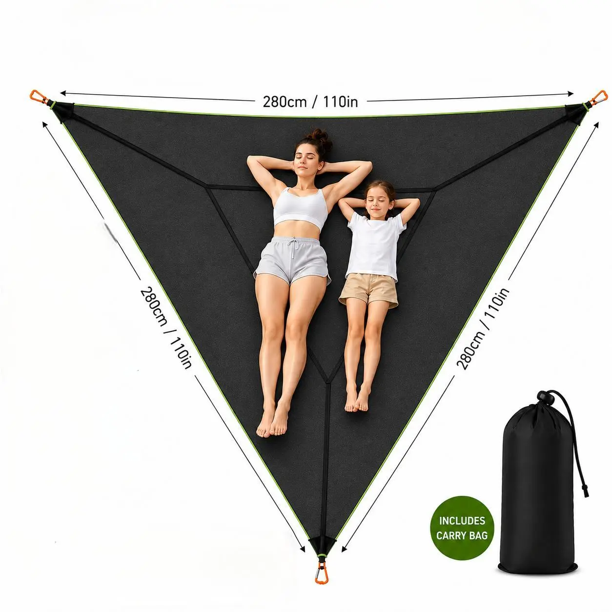 Portable 2 Person Hammock with Heavy-Duty Steel Stand, 450 lbs Capacity Double Hammock, Space-Saving Structure with Carrying Bag, Versatile for Indoor, Outdoor, Patio, Lawn & Garden Use, Patio Furniture Summervibes, Backyard Hammock, Outdoor Patio Furnitu