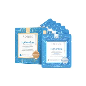 H2Overdose Advanced Collection 2.0 UFO-Activated Facial Mask - Hydrating Facial - Beauty & Personal Care - Hyaluronic Acid & Vitamin E - For All Skin Types  - Dry skin & Flaky Skin - 6 pcs in pack