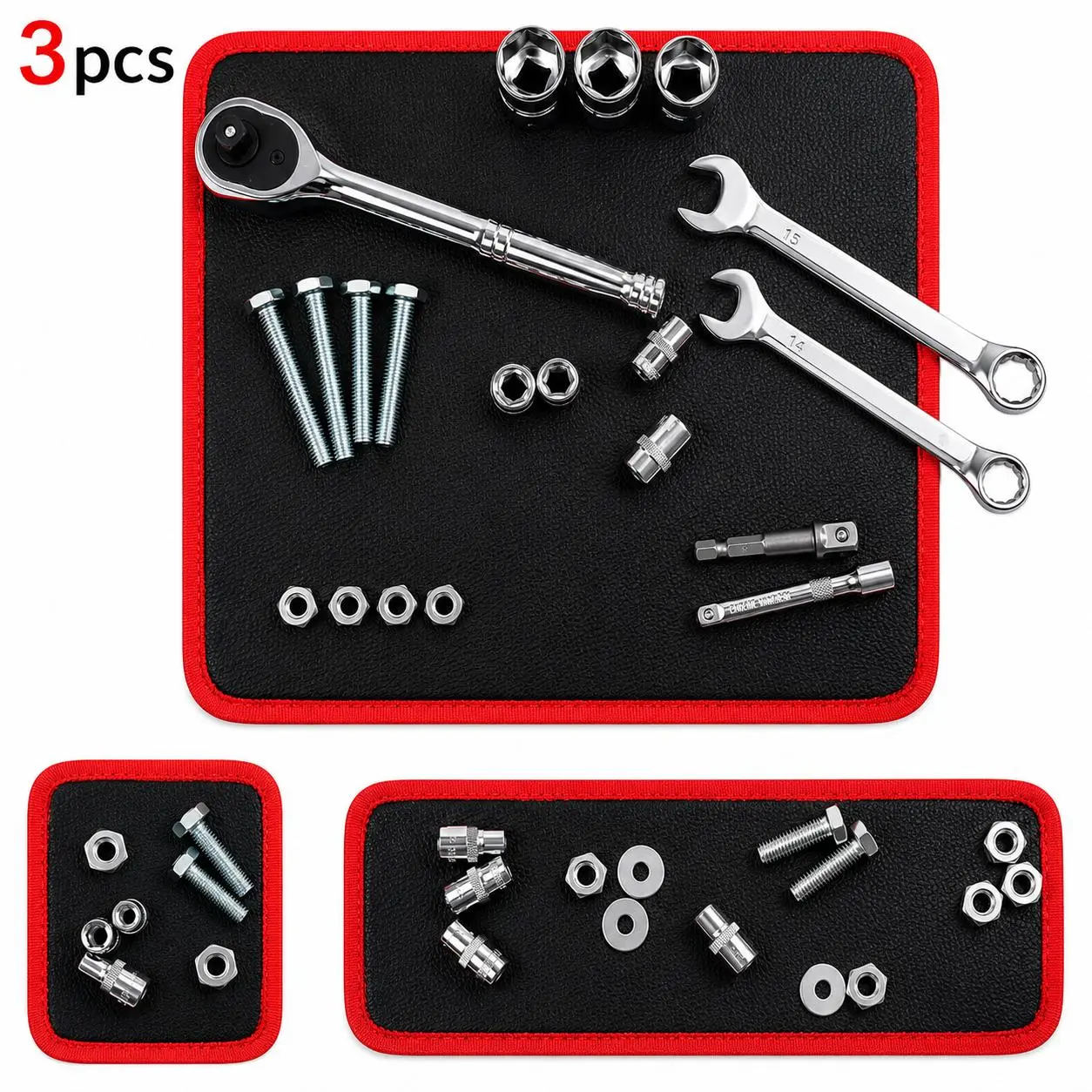 Tool Accessory Set - 1/2/3-Piece Options with Anti-Slip Tray and Magnetic Pad for Convenient Tool Storage