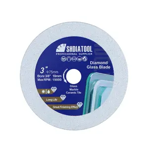 SHDIATOOL Diamond Glass Cutting Disc Ultra-Thin Cut Off Wheel for Glass Artificial Stone Marble Ceramic Tile Low Noise