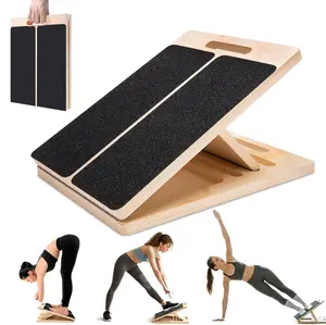 Slant Board for Calf Stretching,Adjustable Wooden Calf Stretcher Incline Board,300 lbs Weight Capacity Calf Stretch Wedge for Legs,Knees & Flexibility