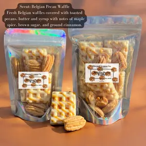 Belgian Pecan Waffle Wax Melts | Waffle Wax Melts | Realistic Pecan Wax Melts | Pecan Wax Melts | Belgian Waffles | Belgian Waffle Wax Melts | Candle Decor Ornaments Freshener Decoration Made-To-Order