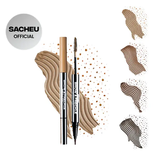 sacheu Brow & Freckle STAY-N - Long Wear Brow & Freckle Tint, fluffy eyebrow gel, eyebrow tint, lightweight freckle makeup, buildable pigment