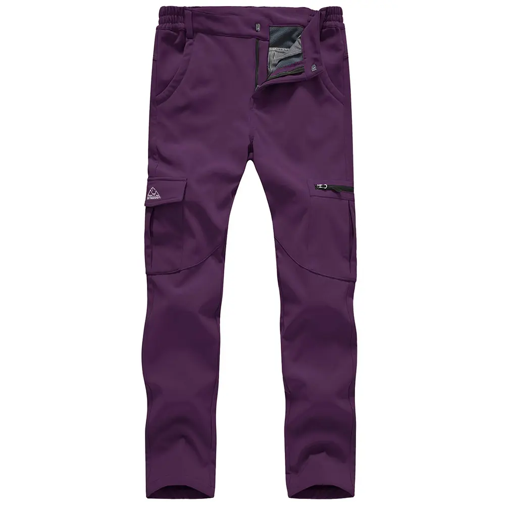 GOPUNE Women's Cargo Pants Waterproof Windproof Outdoor Hiking Snow Ski Insulated Trousers With 6 Pockets