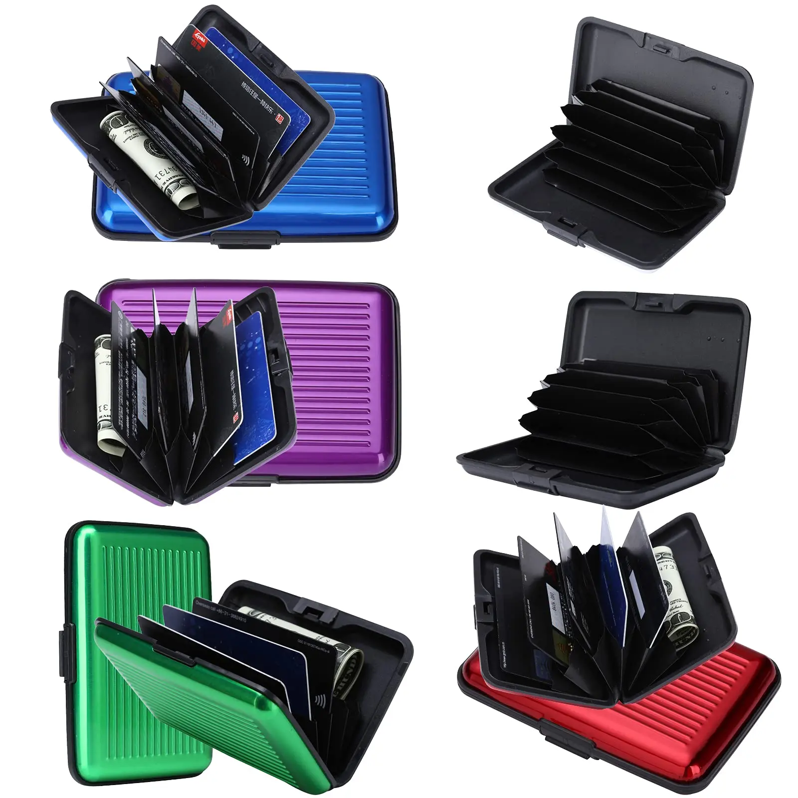 EZ-Tech Extra Thick Aluminum Aluma Hard Case Credit Cards Wallet