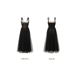 Dream Harbor Midnight Dress,LaceMade Official Authentic Formal Womenswear with Fishbone Support & Adjustable Straps