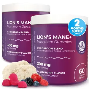 DR. MORITZ Lions Mane Gummies for Adults and Kids 4+ - Mushroom Gummies with 12-in-1 Blend Including Reishi & Chaga - Lions Mane for Kids and Adults - No Sugar Added, Non-GMO (120 Count)