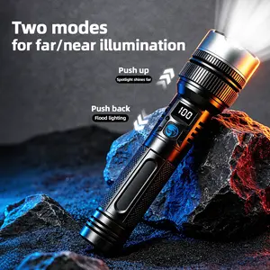 Fast Shipping HighLumens Lighting LED Flashlights (PowerBank)Rechargeable Small Flashlight, SmallFlashlight, Waterproof, Adjustable Focus Flash Light forOutdoor, Emergency, Tactical & Camping Accessories fathersdaygift lumen