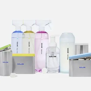 Blueland Clean Suite Kit, Eco-Friendly Household Cleaning Products, Foaming Hand Soap, Cleaning Sprays, Dishwasher & Laundry Detergent, Toilet Bowl Cleaner + 8 Reusable Containers