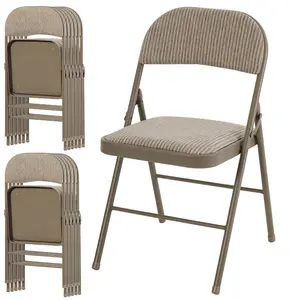 Folding Chairs Set, Foam Padding, Comfortable Padded Seats With Ergonomic Design,Compact Foldable Design For Space Saving Storage