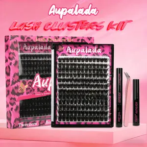 Venus/Fairy  Lash Clusters Revival of leopard print -  Invisible Band, Waterproof & Easy to Apply DIY Lashes. Wispy Natural Soft Manga Kawaii Style, Customizable Kit for Home Use