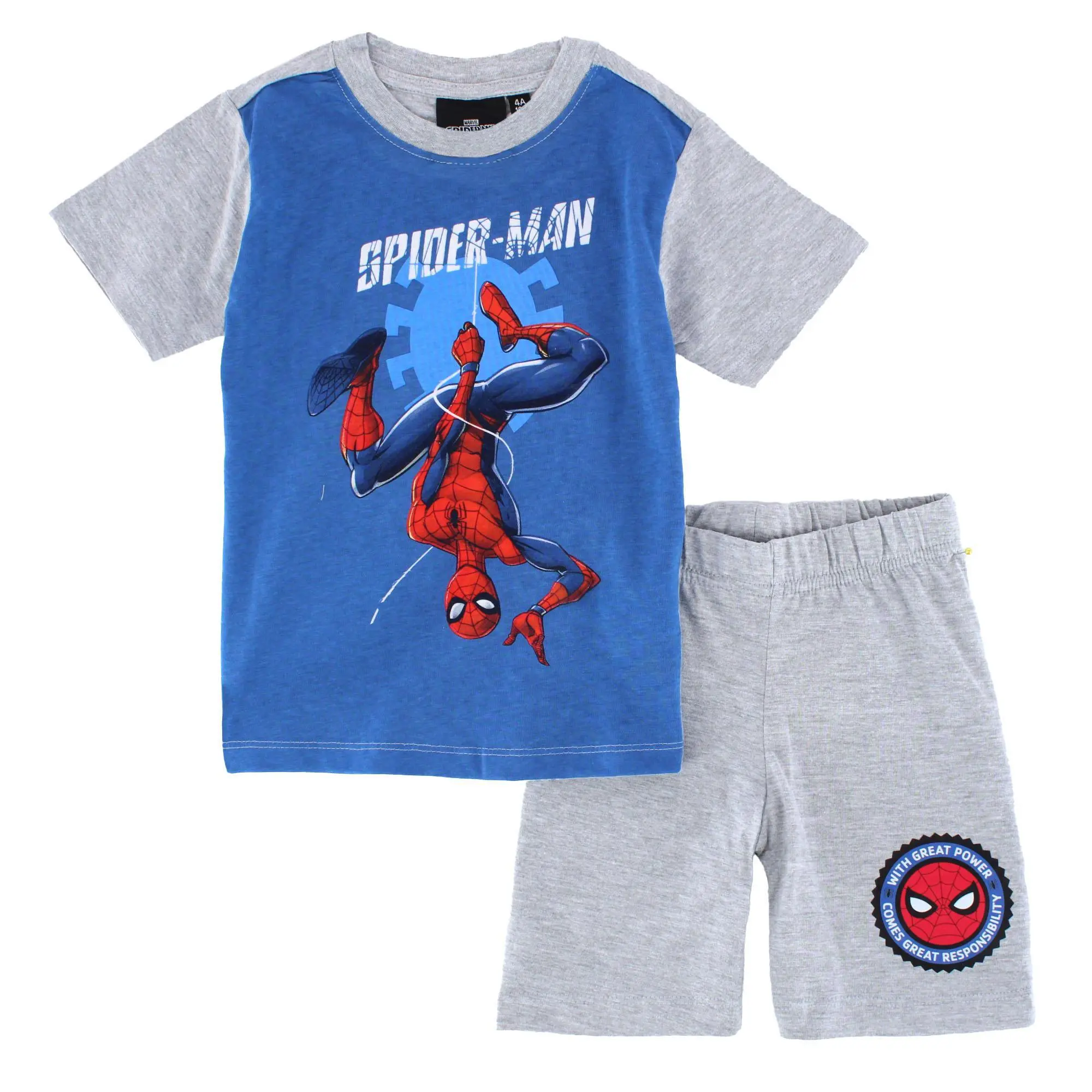 Textiel Trade Boys Spiderman Short Pajama Set, Short Pajama Sets, Short Sleeve Tops, Graphic