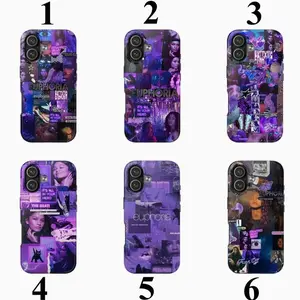 6 Styles Euphoria Phone Case Compatible with iPhone X, 11, 12, 13, 14, 15, 16, 17 & Samsung