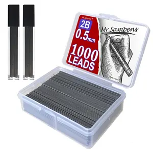 0.7mm/0.5mm 2B Automatic Pencil Lead, 1 Set Large Capacity Pencil Lead with Storage Box Set, School Painting Writing Automatic Pencil Lead for Indoor & Outdoor Art Supplies