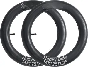2-PCS 14" Heavy Duty  Tubes 14x1.75/2.25 Schrader Valve 45/57-254 Inner Tubes Compatible with 14x1.75 14x1.95 14x2.0 14x2.125 14x2.25 E- Bicycle Tire Tubes