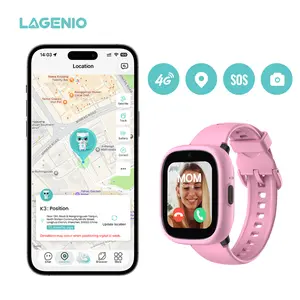 LAGENIO K3 Kids Smart Watch with GPS and Phone, 1.7 Inch HD 4G Smartwatch with Video Calls, WiFi, SOS, Music, Alarm Clock, School Mode, IP68 Waterproof – Smart Watch for Kids digital Smartwatch with AMOLED