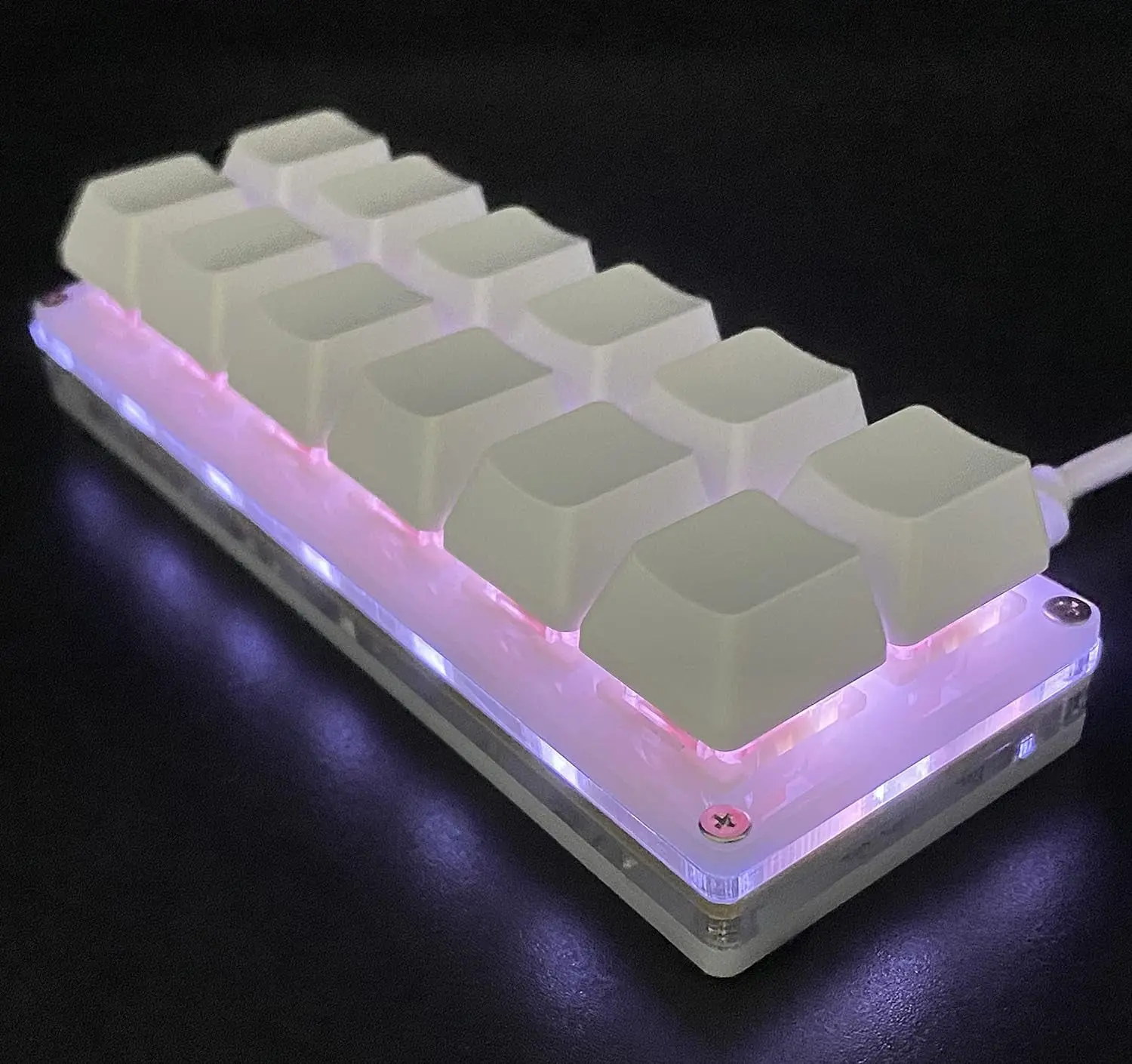 Newhui 12-Key Mechanical Gaming Keyboard - Programmable & Hot Swappable, USB-C Wired for OSU