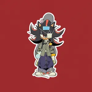 Dark Speed Anti Hero Shadow The Hedgehog Fan Art Sticker