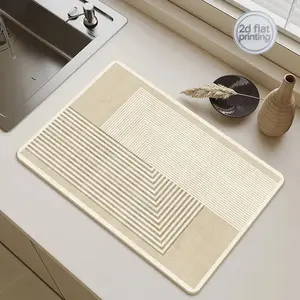 Absorbent Dish Drying Mat & Coffee Maker Mat for Kitchen Countertops - Multi-Use Coffee Bar Countertop Mat