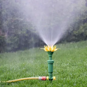 Tulip Lawn Sprinkler, Automatic Garden Sprinkler with Spike Base, Adjustable Water Irrigation, Rotatable Spray Nozzle, Ideal for Yard, Patio, Flower Beds, Large Gardens