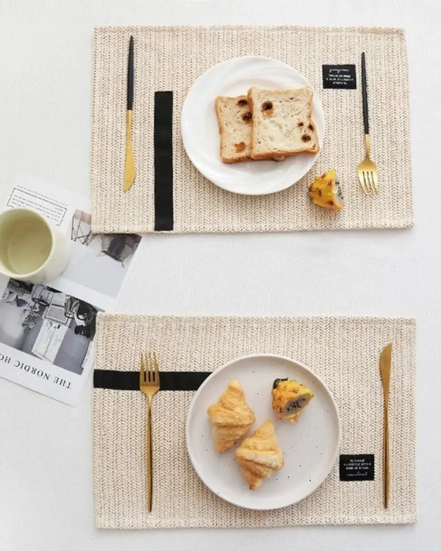 Handmade Retro Nordic Woven Reed Placemat