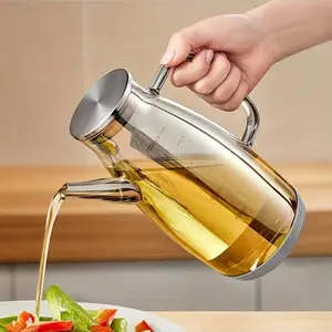 Large/Medium Borosilicate Glass Fuel Pumps - High-Temperature Durable, Leak-Proof Kitchen Fuel Reservoirs with Non-Drip Spouts, Glass Oil Bottles for Cooking and Baking, Clear Measurement Markings, Glass Oil Dispenser, Cooking Oil Container