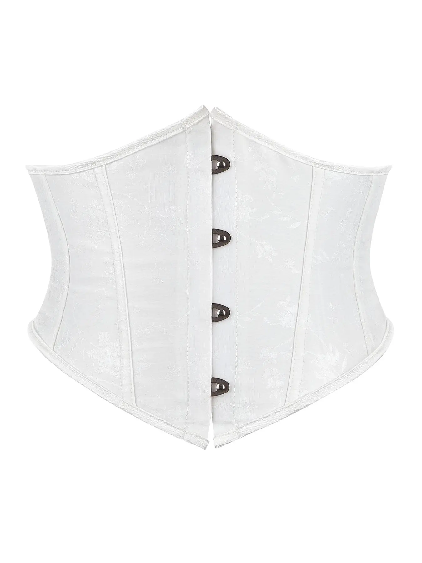 Women's Solid Floral Print Jacquard Button Front Lace Up Adjustable Corset Waist Shaping Shaper Waist Trainer, Casual Vintage Tummy Control Waist Cincher, Women's Shapewear for Daily Wear, Underwear, Belly Reducing Girdle