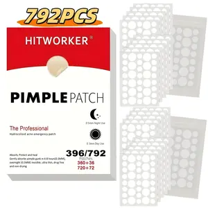 792/396pcs Acne Patches, Acne Spot Treatment, Suitable for All Skin Types, 2 Sizes, No Preservatives and Alcohol, Daily Use Facial Skincare Accessories