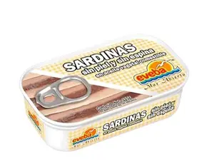 Eveba Sardinas sin piel y sin espina (Sardines  in Vegetable Oil) - 125g Canned Food