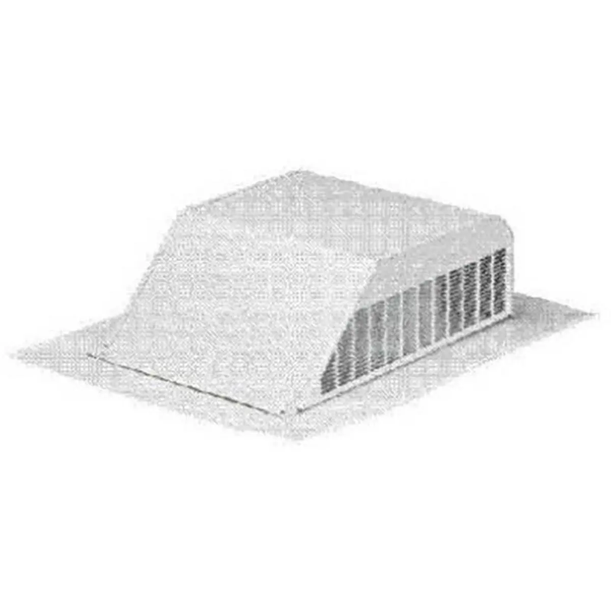 212 MAIN RVAL5000 Mill Finish Aluminum Slant Back Roof Vent - Louvered, Weatherproof Rafter-Mount Vent for Enhanced Airflow